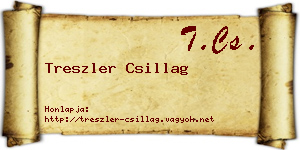 Treszler Csillag névjegykártya